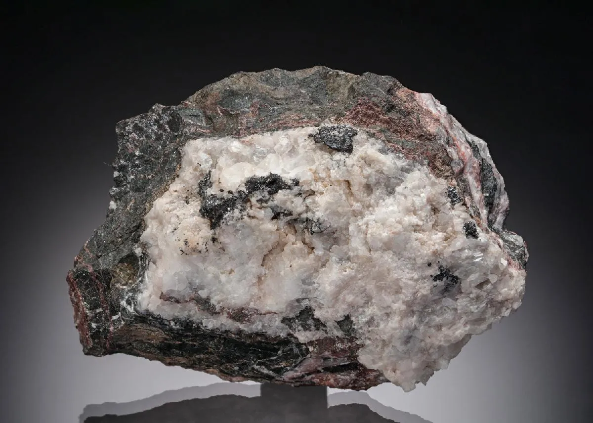 Clausthalite with Calcite - image 1
