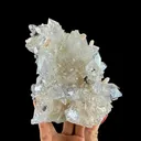 Clear Apophyllite Crystal Cluster with Stilbite – Premium Indian Zeolite Mineral Specimen - image 3