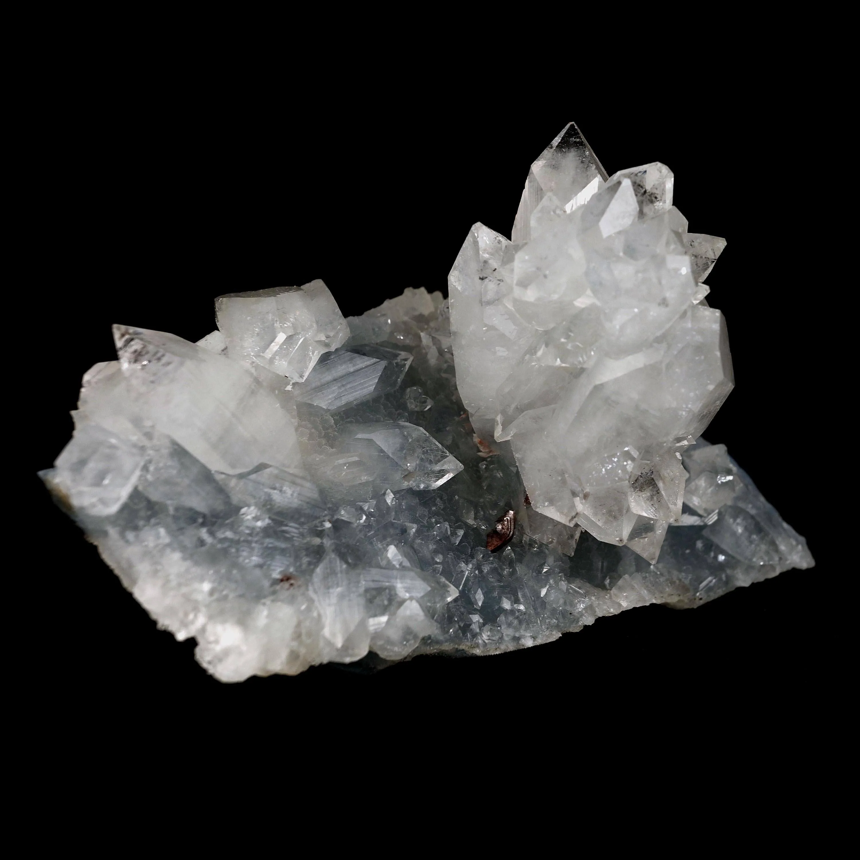 Clear Apophyllite Pointed Crystal on Heulandite Natural Mineral Specimen - image 4