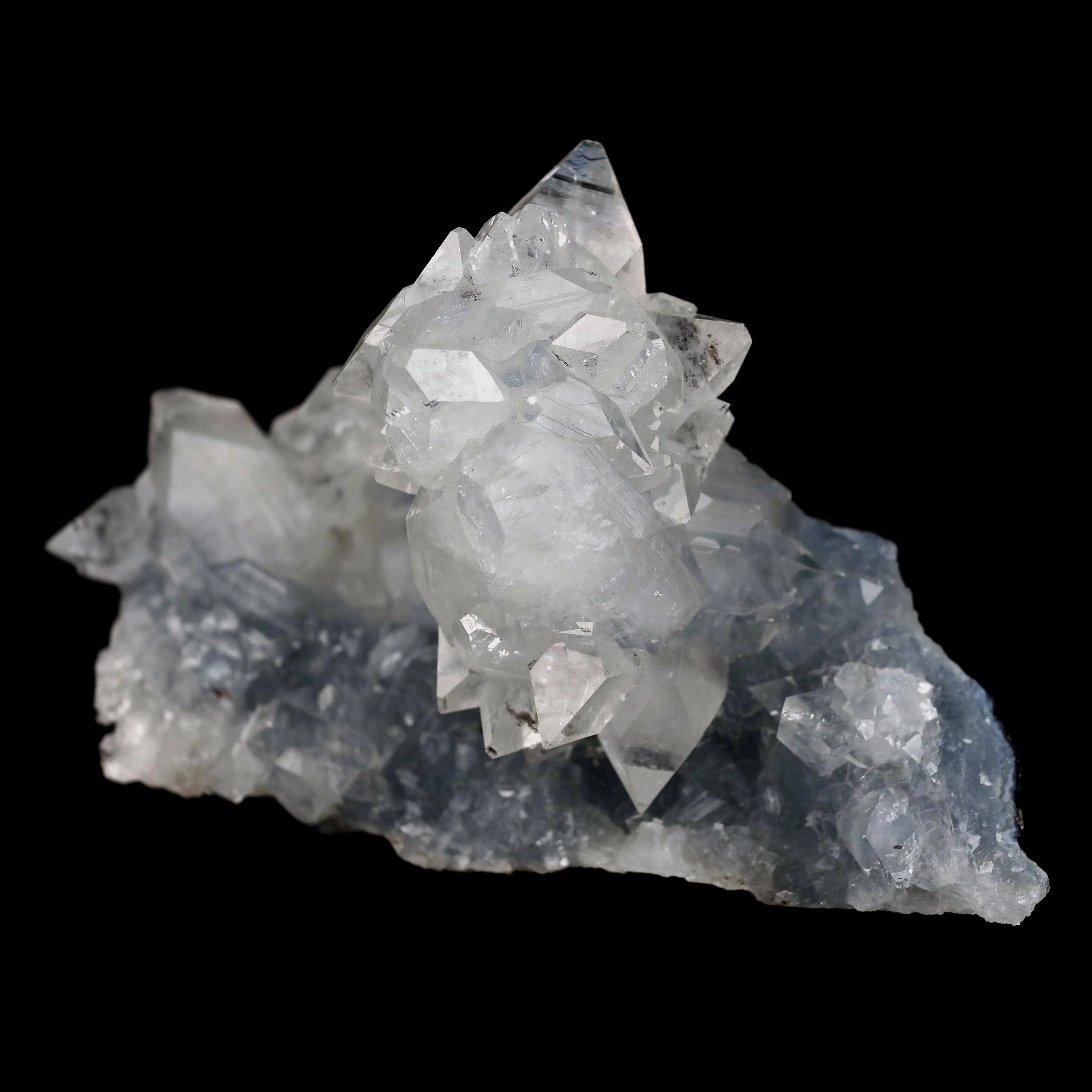 Clear Apophyllite Pointed Crystal on Heulandite Natural Mineral Specimen - image 5