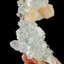 Clear Apophyllite Pyramid Cluster with Stilbite – Zeolite Mineral from Jalgaon,India - image 7