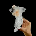Clear Apophyllite Pyramid Cluster with Stilbite – Zeolite Mineral from Jalgaon,India - image 5