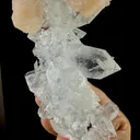 Clear Apophyllite Pyramid Cluster with Stilbite – Zeolite Mineral from Jalgaon,India - image 8