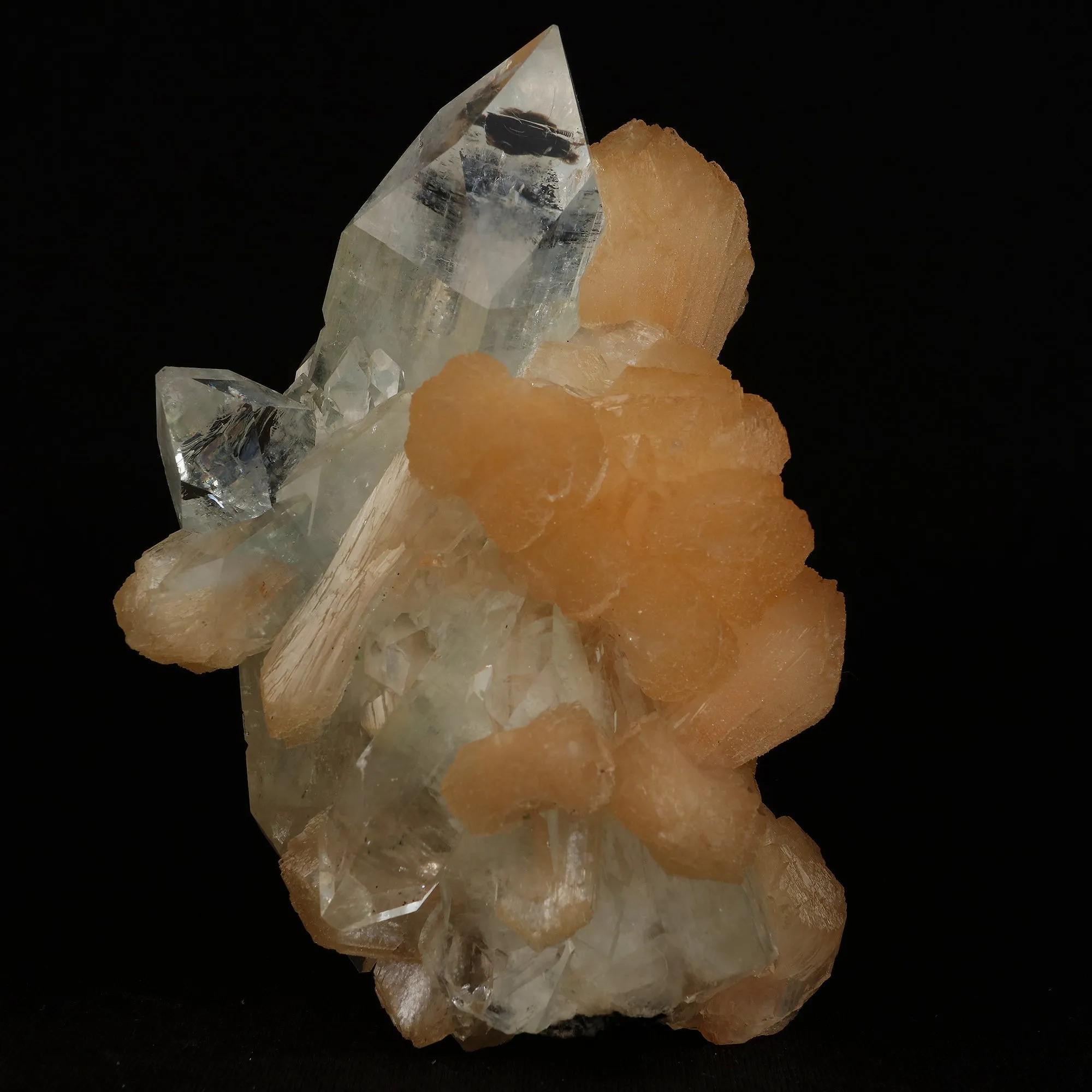 Clear Apophyllite With Stilbite Natural Mineral Specimen - image 1