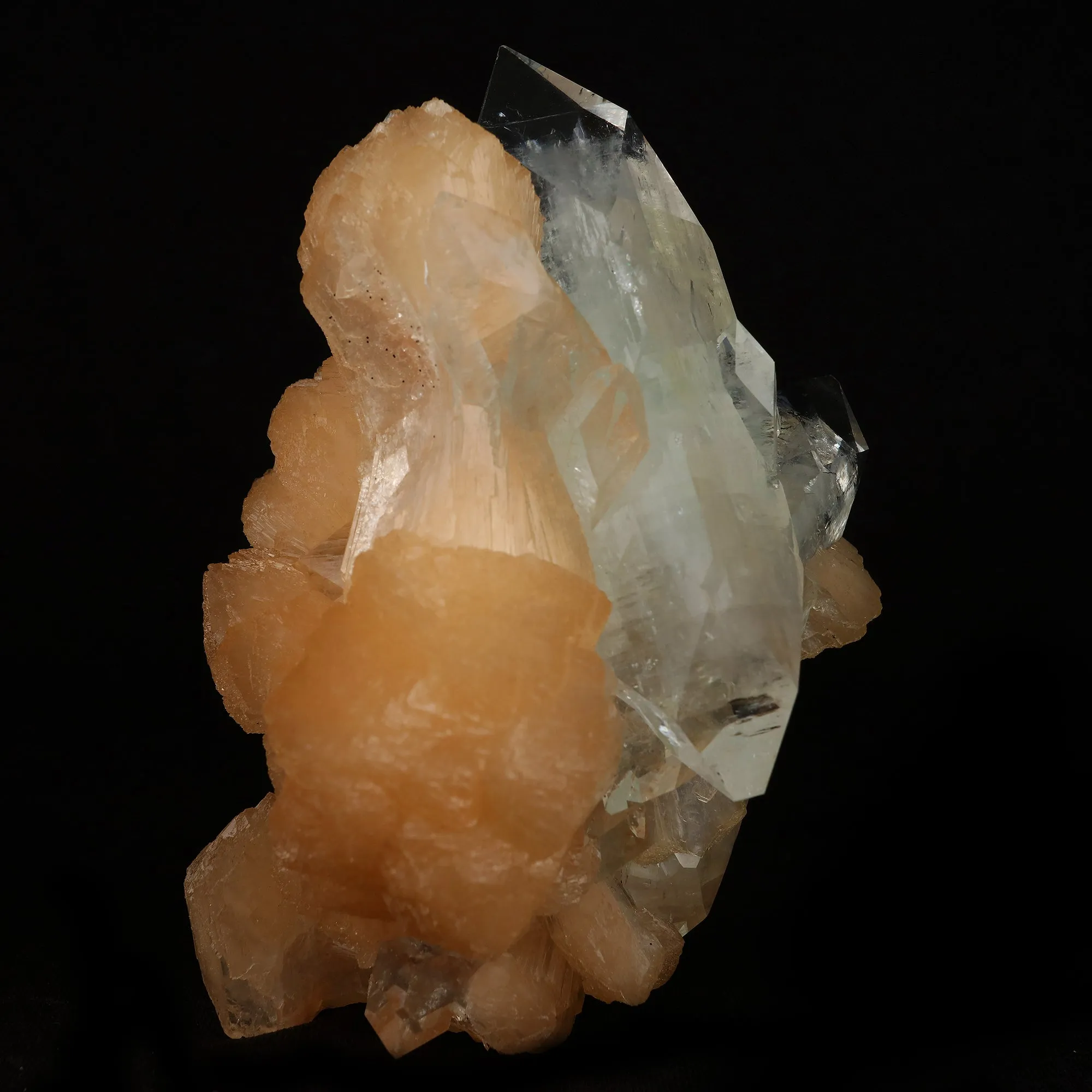 Clear Apophyllite With Stilbite Natural Mineral Specimen - image 4