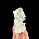 Clear Calcite Cluster on Chalcedony Matrix – Premium Zeolite Mineral from Jalgaon - image 4