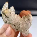 Clear Hashupi Quartz cluster combine Siderite from Pakistan - image 5