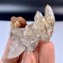 Clear Hashupi Quartz cluster combine Siderite from Pakistan - image 4