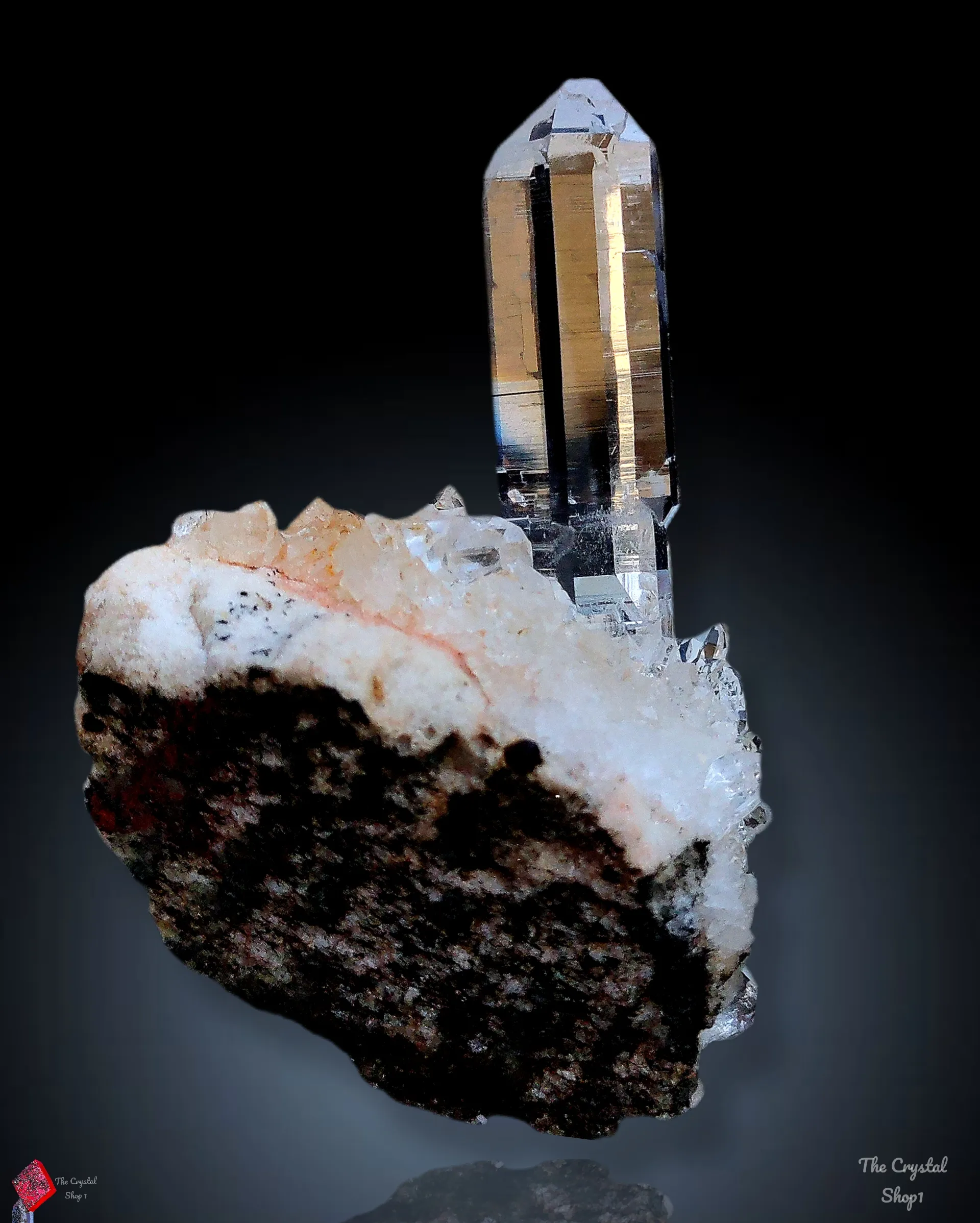 Clear Himalayan Crystal on Matrix. - image 2