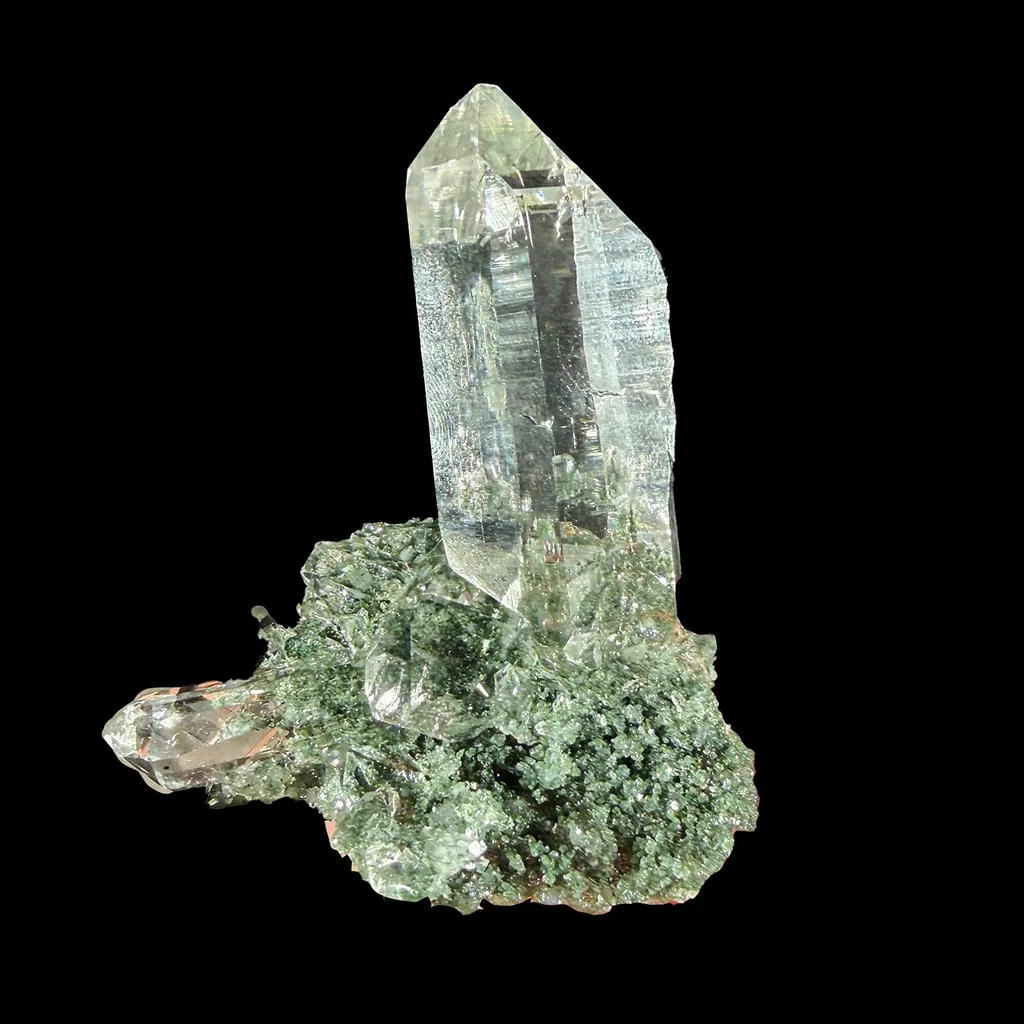 Clear Quartz Cluster – High-Vibration Crystal Points Mineral Specimen image