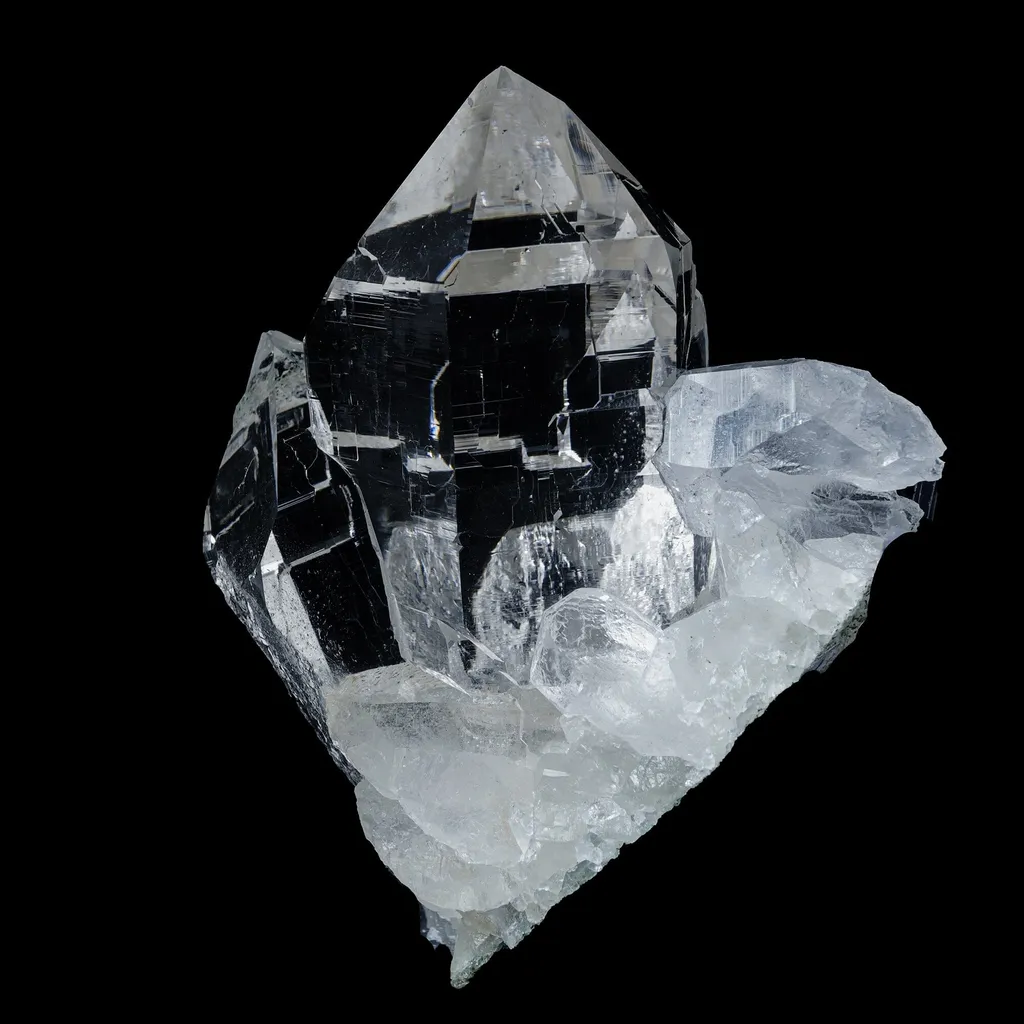 Clear Quartz Cluster – High-Vibration Crystal Points Mineral Specimen image