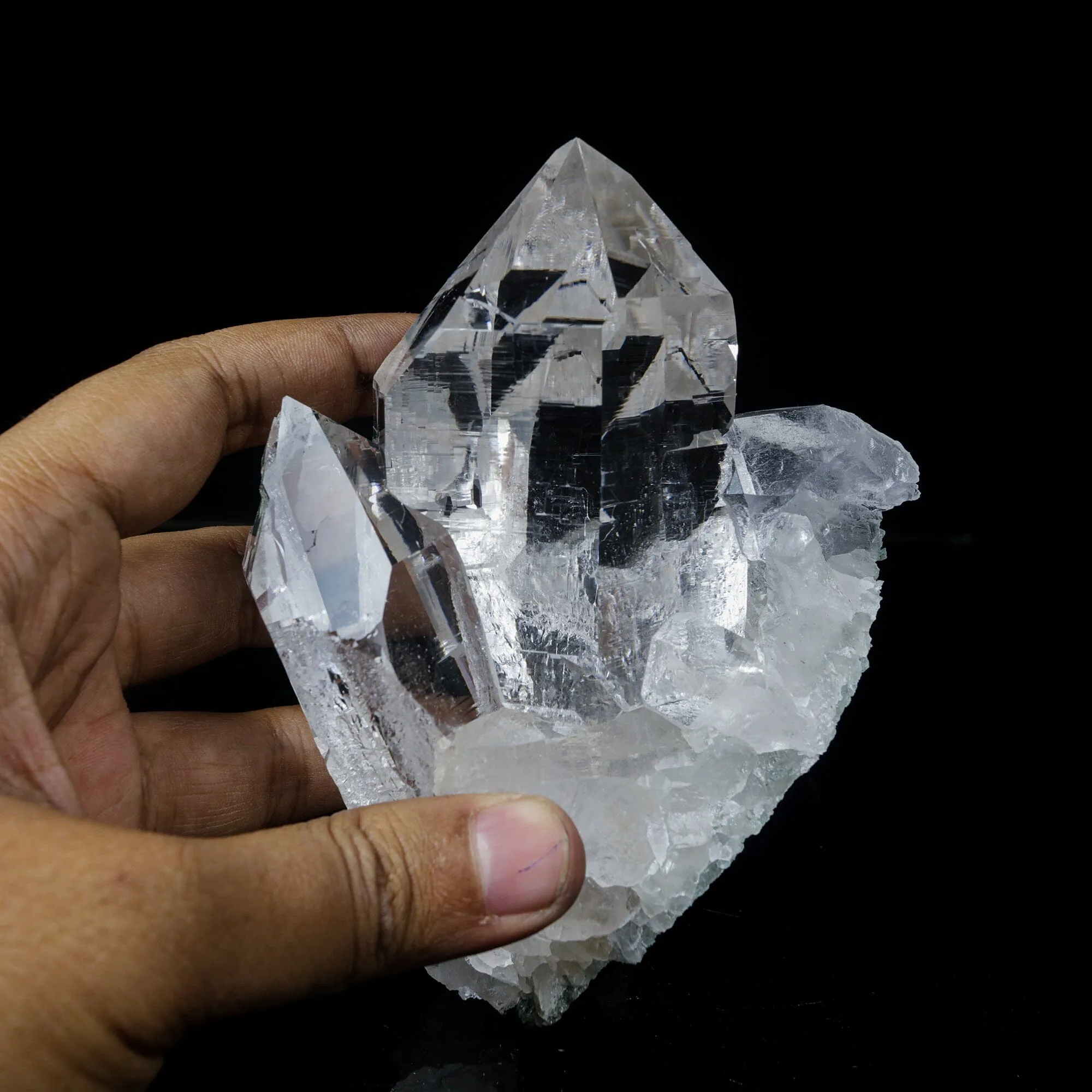 Clear Quartz Cluster – High-Vibration Crystal Points Mineral Specimen - image 5