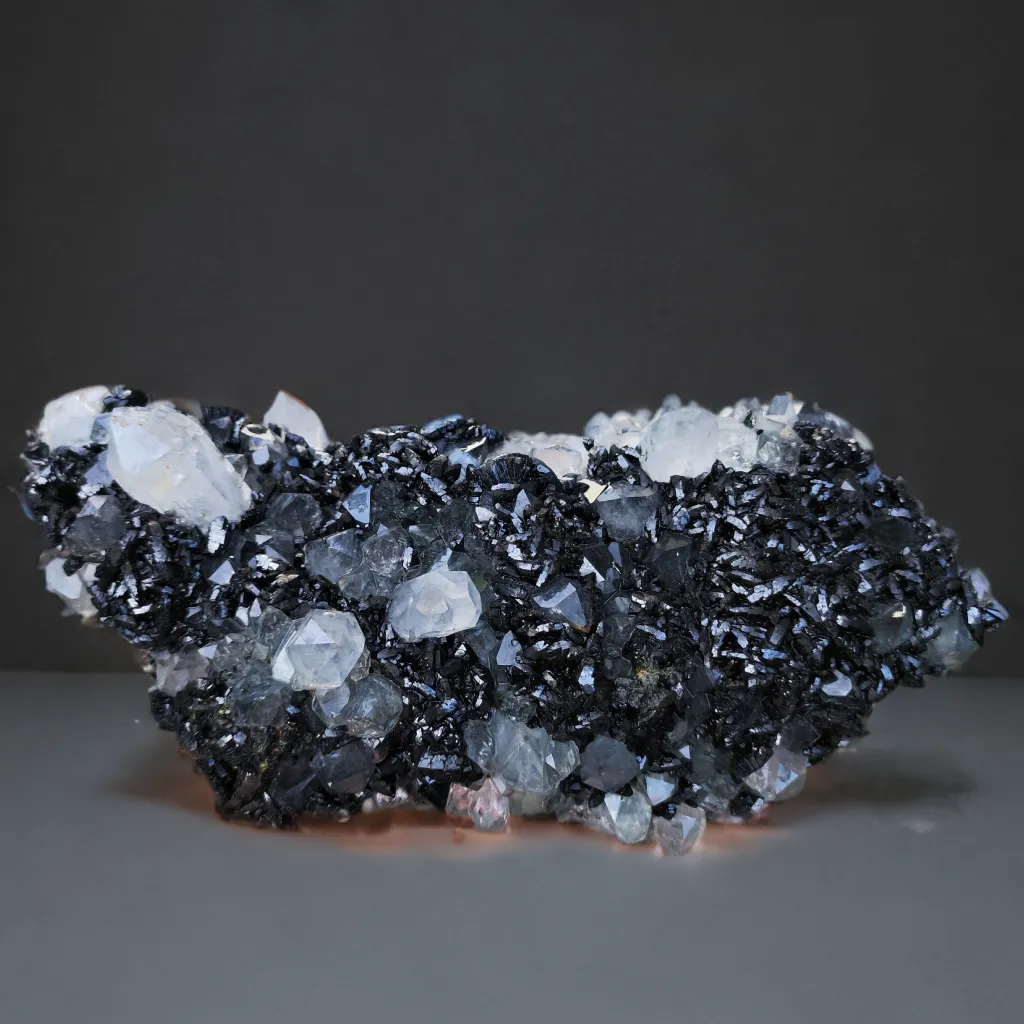 Clear Quartz Cluster with Green Epidote Specimen - image 7