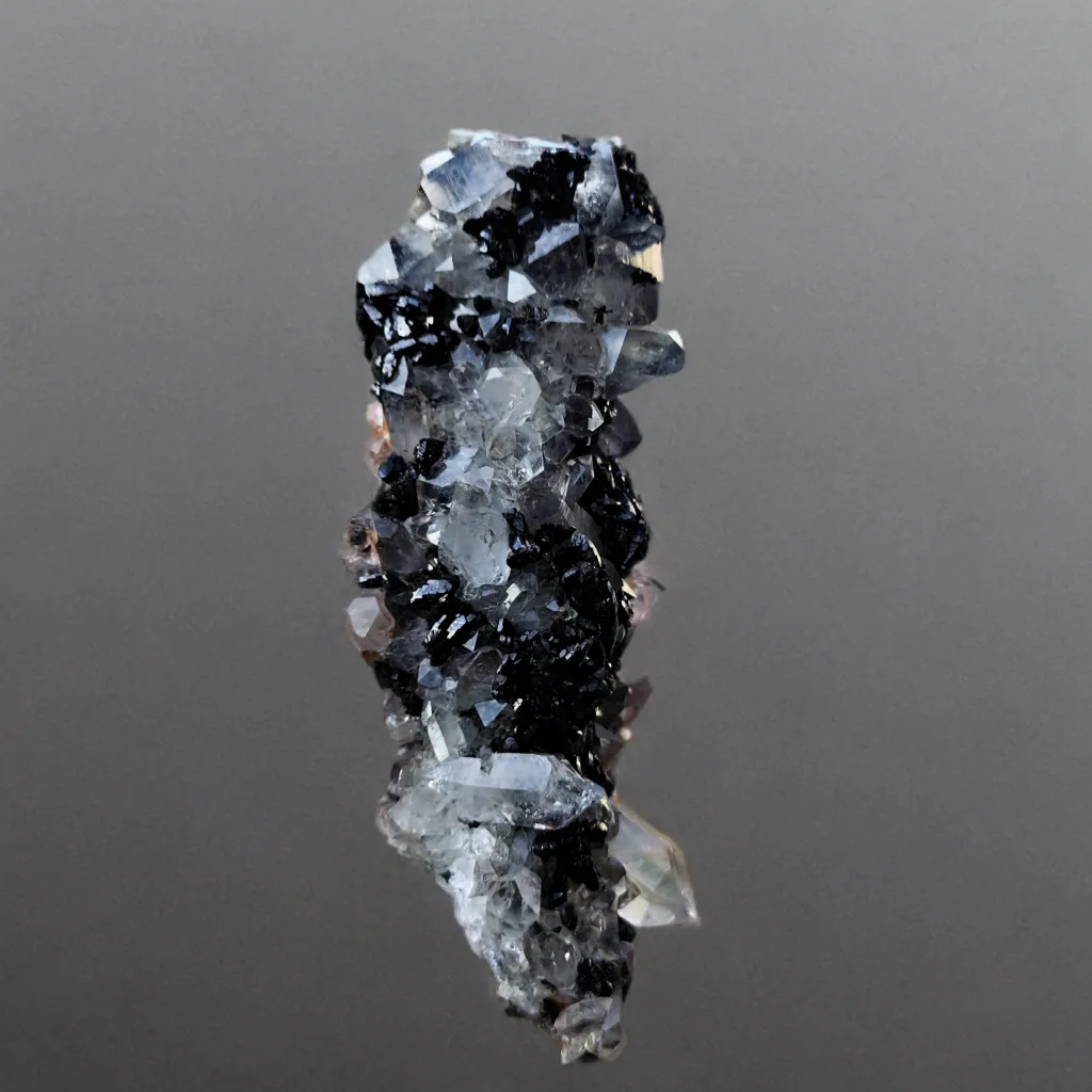 Clear Quartz Cluster with Green Epidote Specimen - image 3