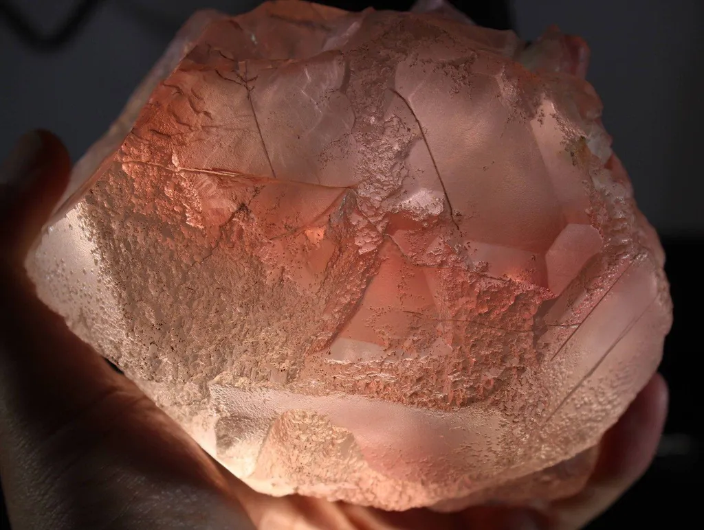 Clear to Pink Fluorite from Chumar Bakhoor, Pakistan image