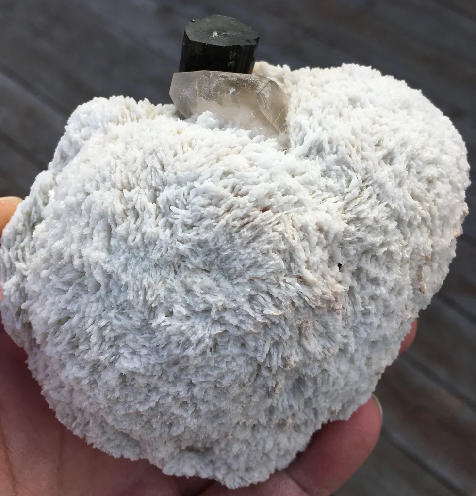 Cleavelandite with Schorl and Quartz from Vanderberg Mine, Pala California image
