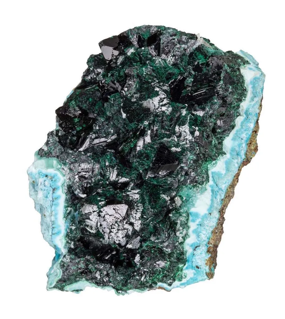 Clinoatacamite on Chrysocolla - image 3