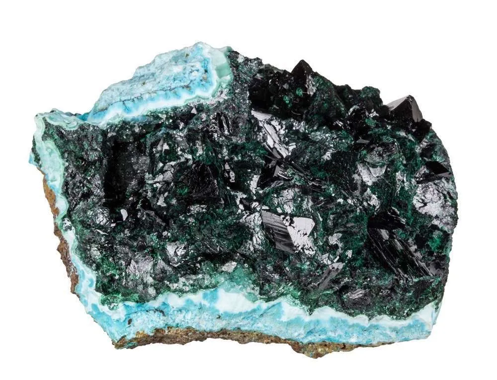 Clinoatacamite on Chrysocolla - image 2