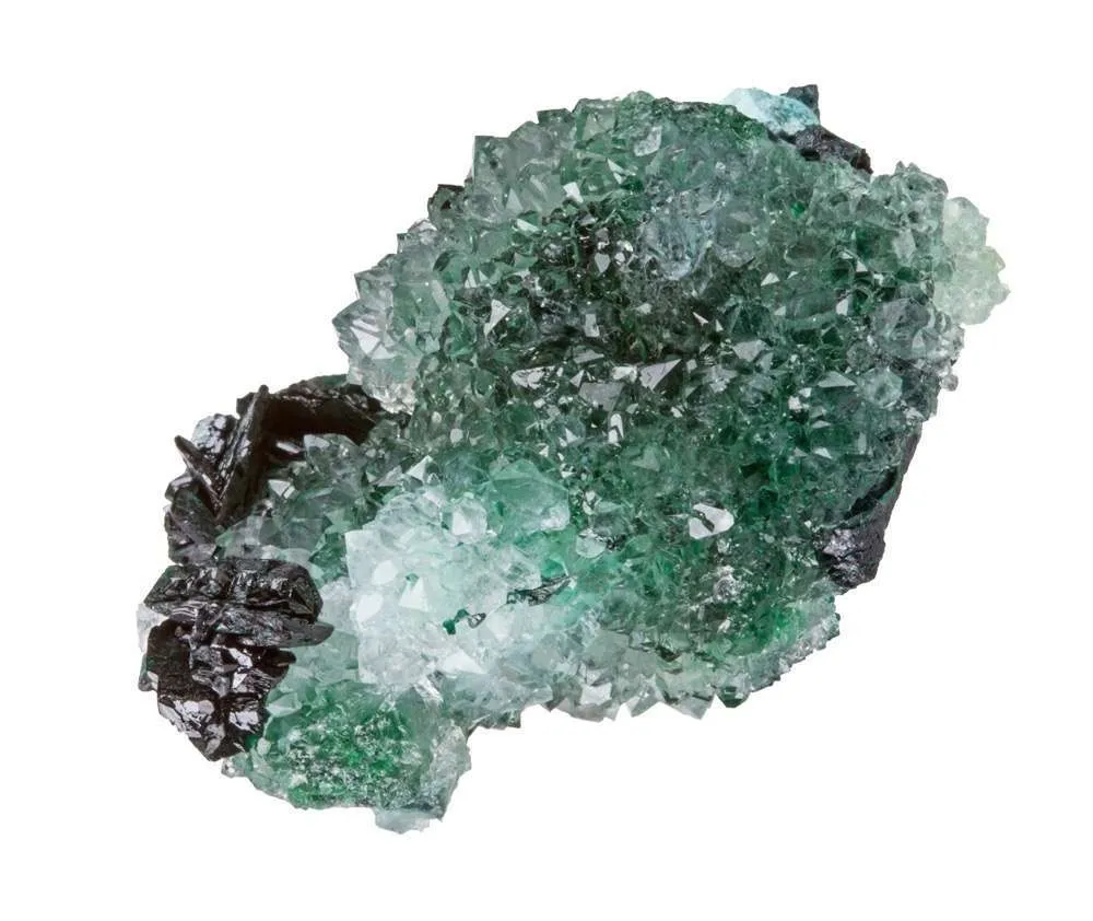Clinoatacamite on Quartz - image 5