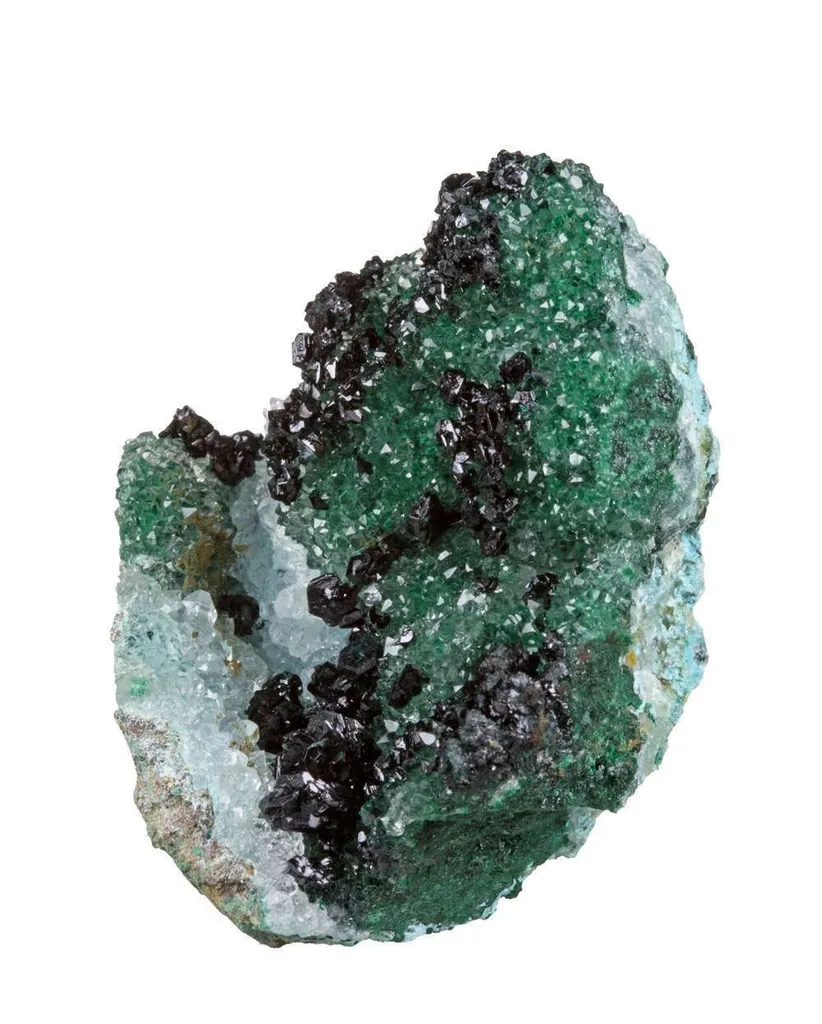 Clinoatacamite on Quartz - image 4