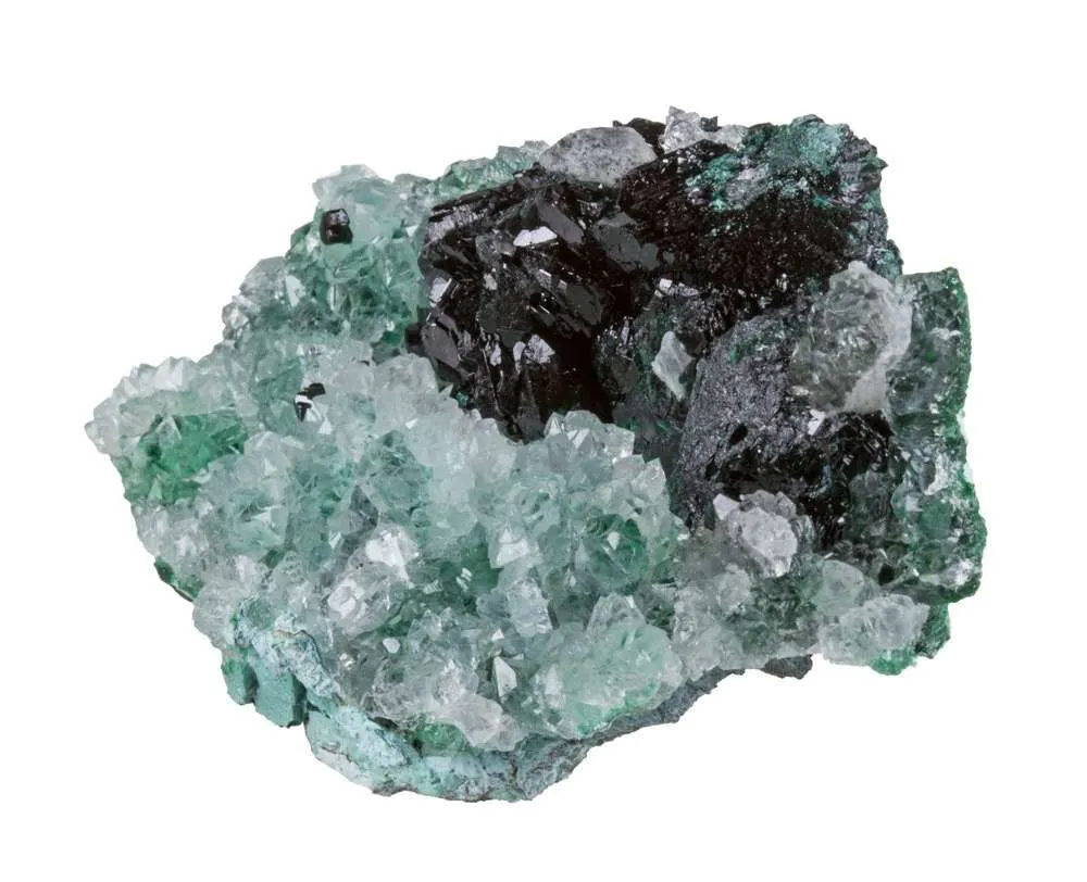 Clinoatacamite on Quartz - image 5
