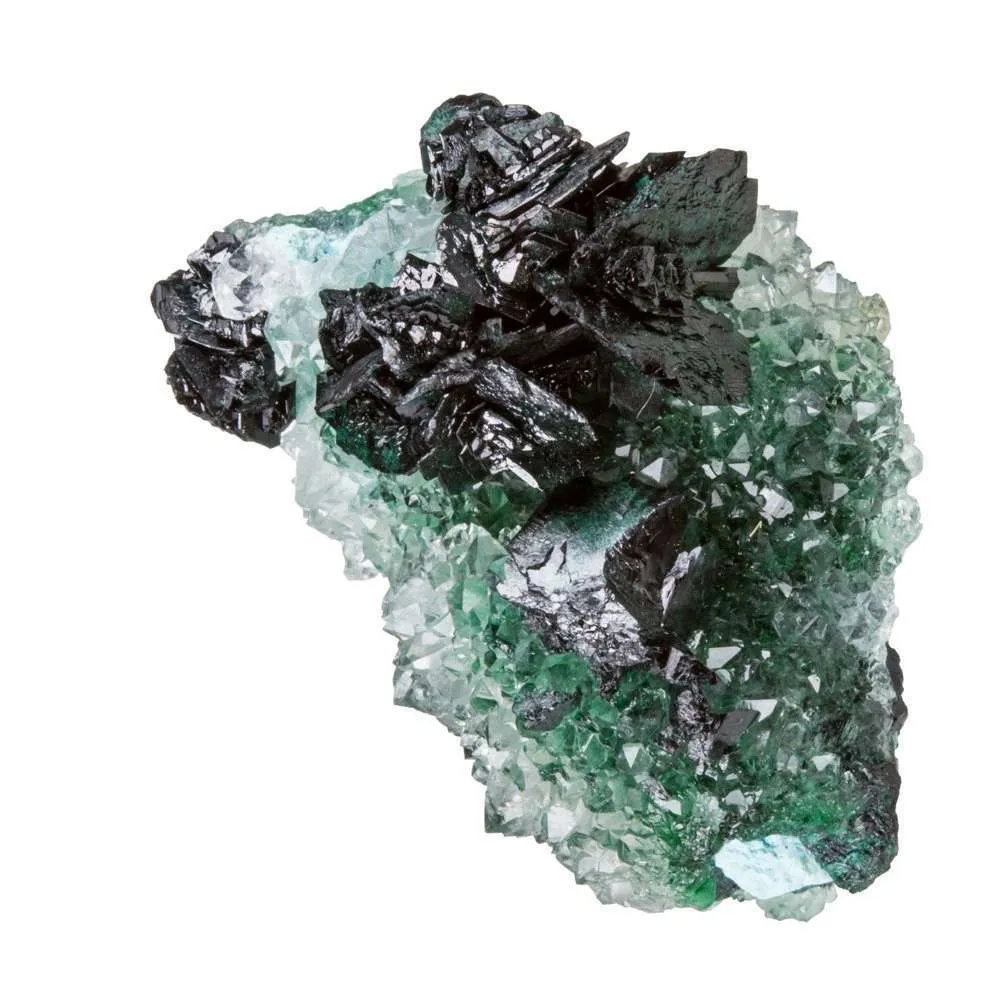 Clinoatacamite on Quartz - image 2
