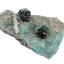 Clinoatacamite on Quartz - image 2