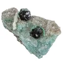 Clinoatacamite on Quartz - image 4