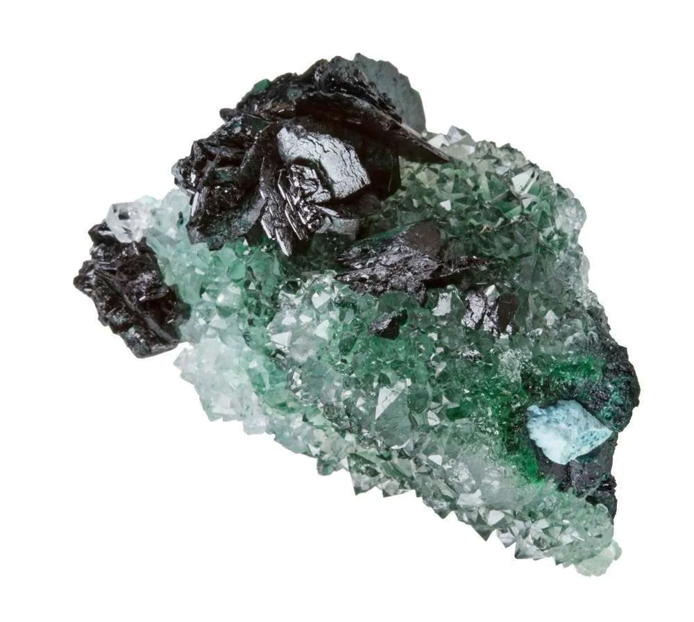 Clinoatacamite on Quartz - image 4