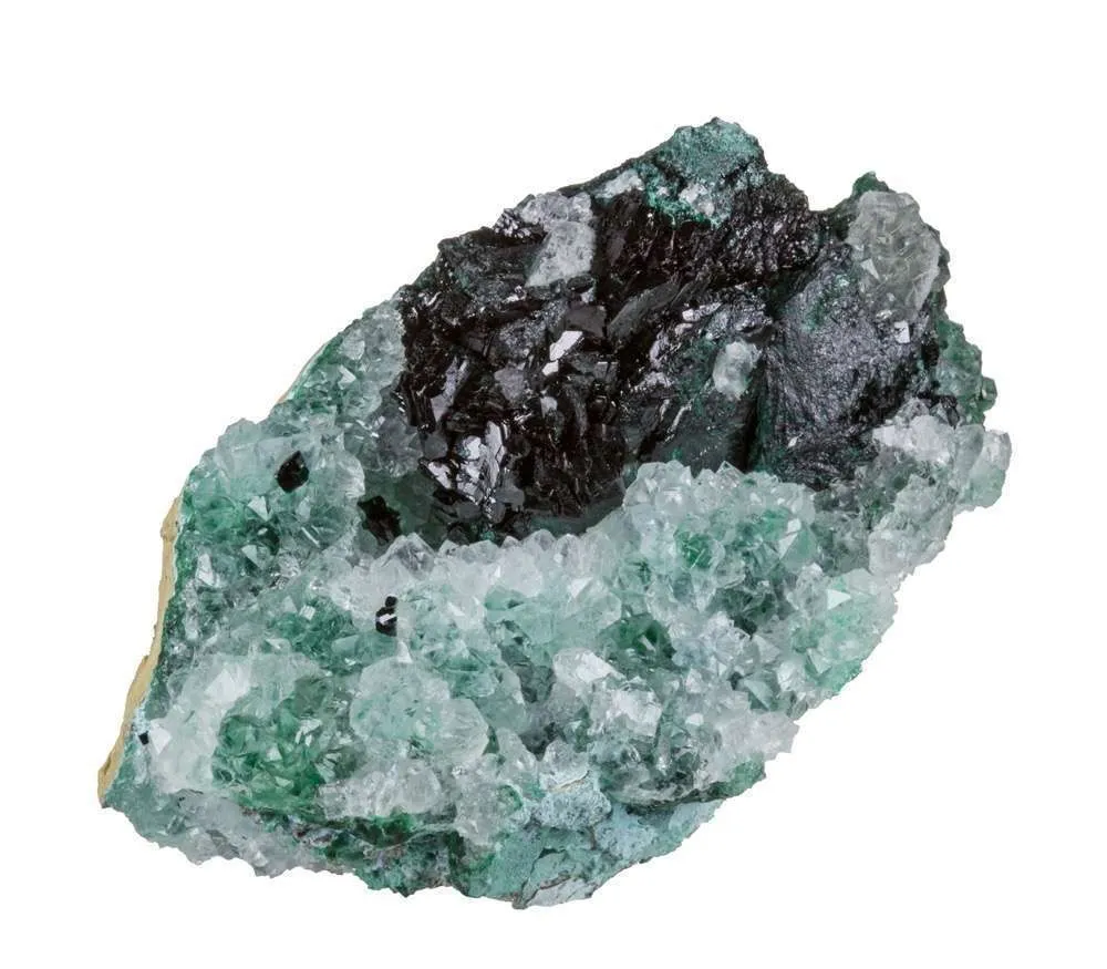 Clinoatacamite on Quartz - image 2