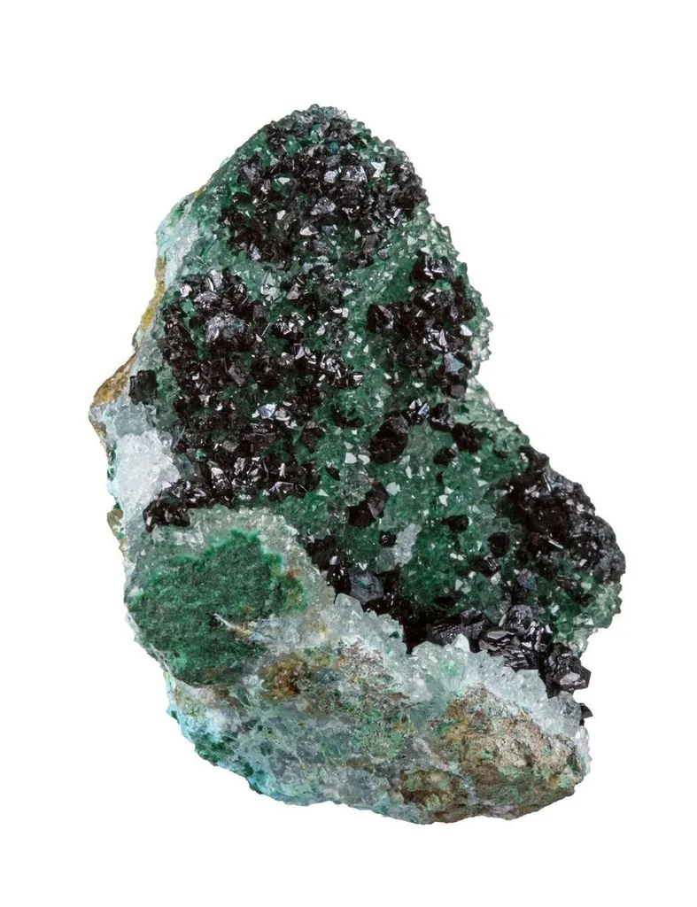 Clinoatacamite on Quartz - image 5