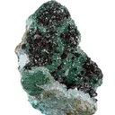 Clinoatacamite on Quartz - image 5