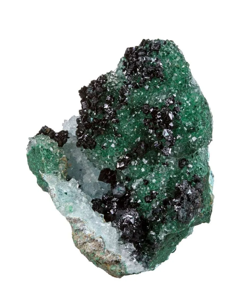 Clinoatacamite on Quartz - image 3