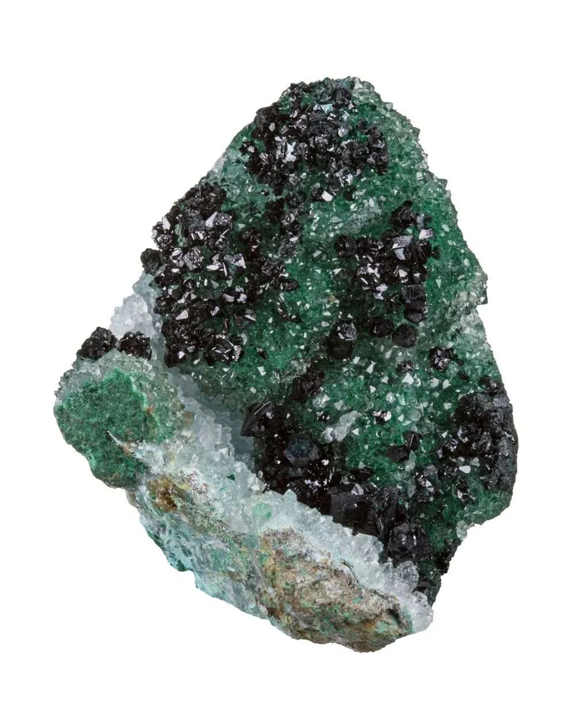 Clinoatacamite on Quartz - image 2