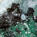Clinoatacamite on Quartz - image 1