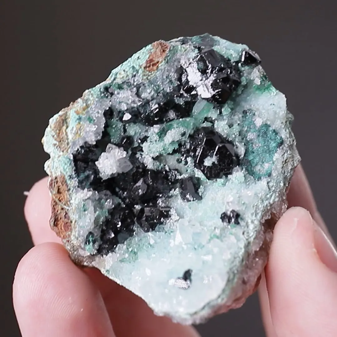 CLINOATACAMITE on Quartz with Chrysocolla - image 2