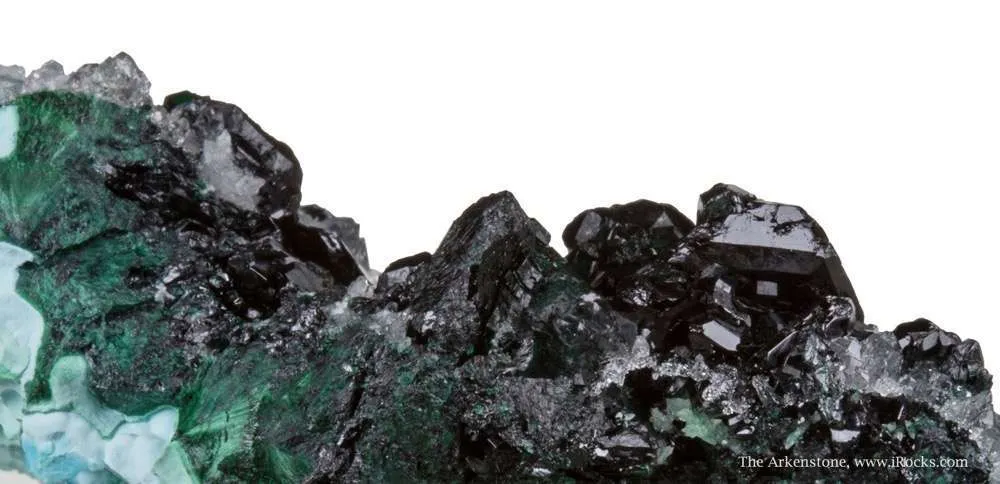 Clinoatacamite (twinned) on Quartz - image 5