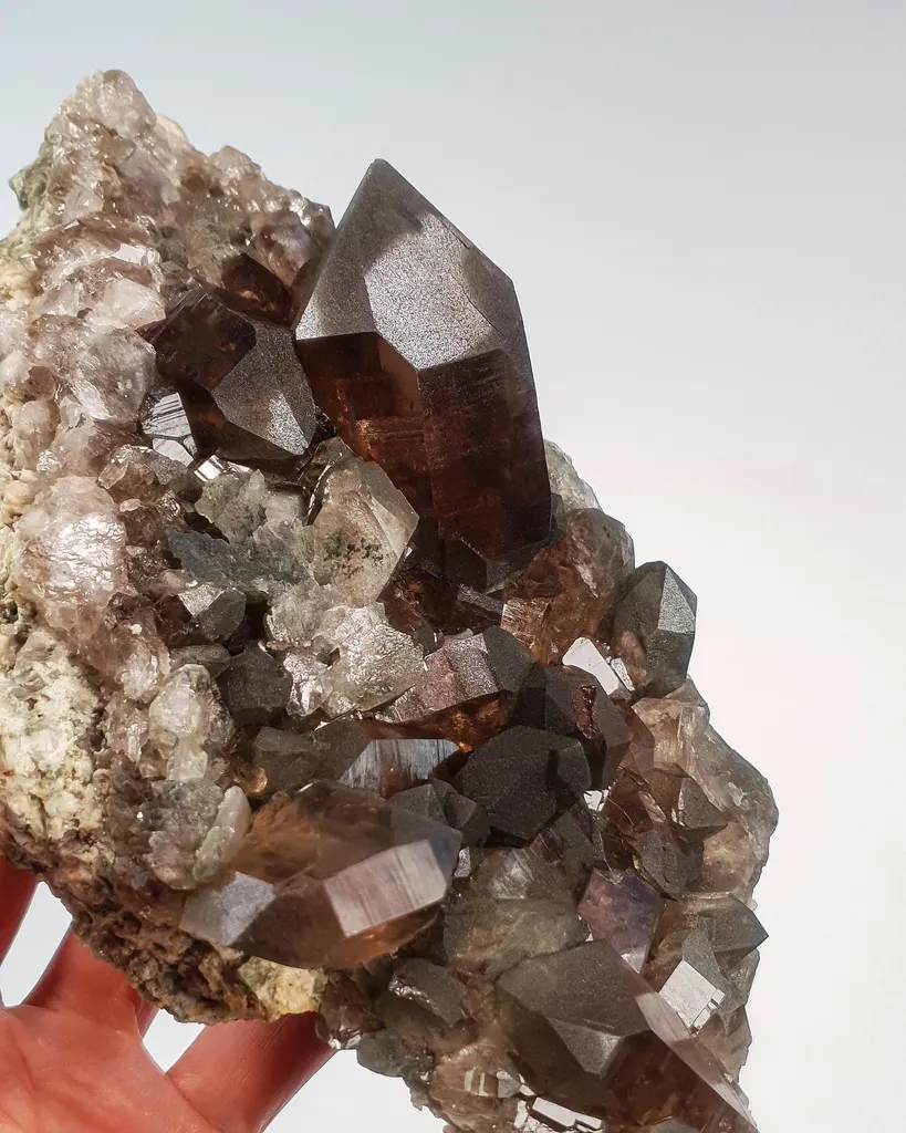 Closed Gwindel Smoky Quartz - Mont-Blanc, France - image 4