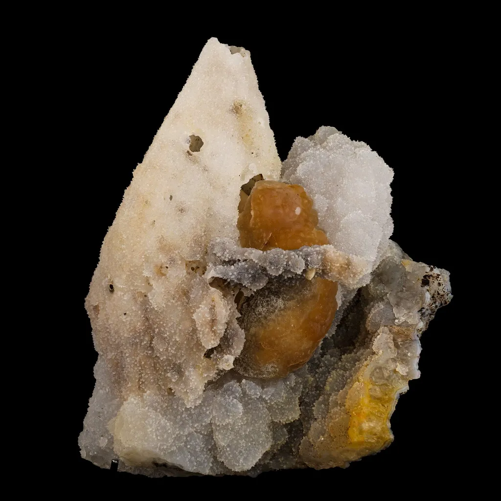 Coated Calcite with Chalcedony Natural Mineral Specimen image