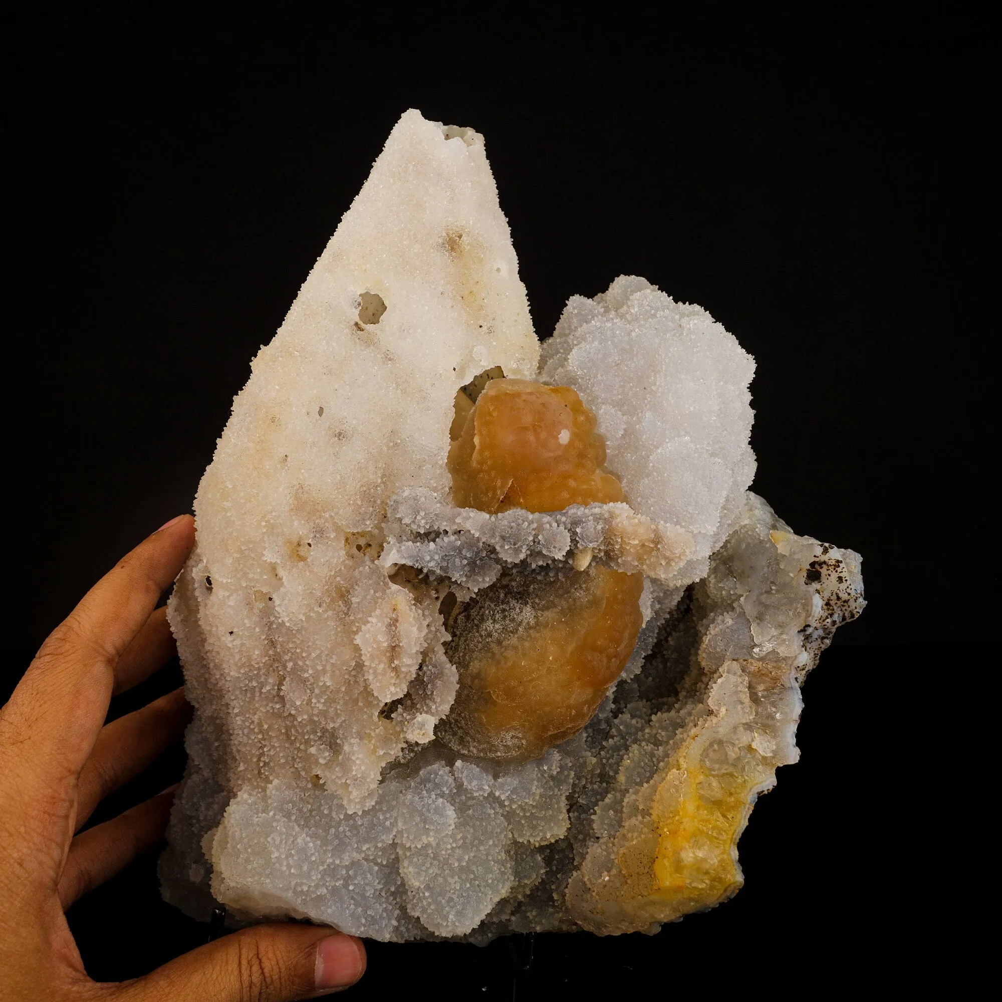 Coated Calcite with Chalcedony Natural Mineral Specimen - image 5