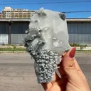 Coated Calcite with Gemmy Chalcedony Stalactites – Jalgaon, India | Rare Zeolite Mineral Specimen - image 7