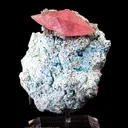 Cobaltocalcite on Plancheite - image 2