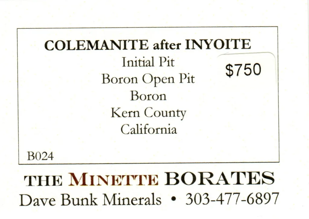 Colemanite after INYOITE - image 7