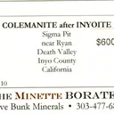 Colemanite after INYOITE - image 8