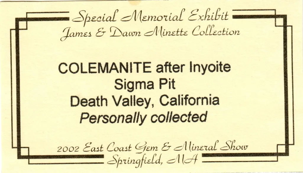 Colemanite after INYOITE - image 7