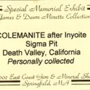Colemanite after INYOITE - image 7