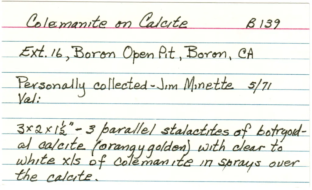 Colemanite on Calcite - image 5