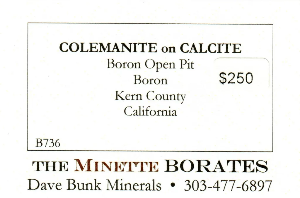 Colemanite on Calcite - image 5