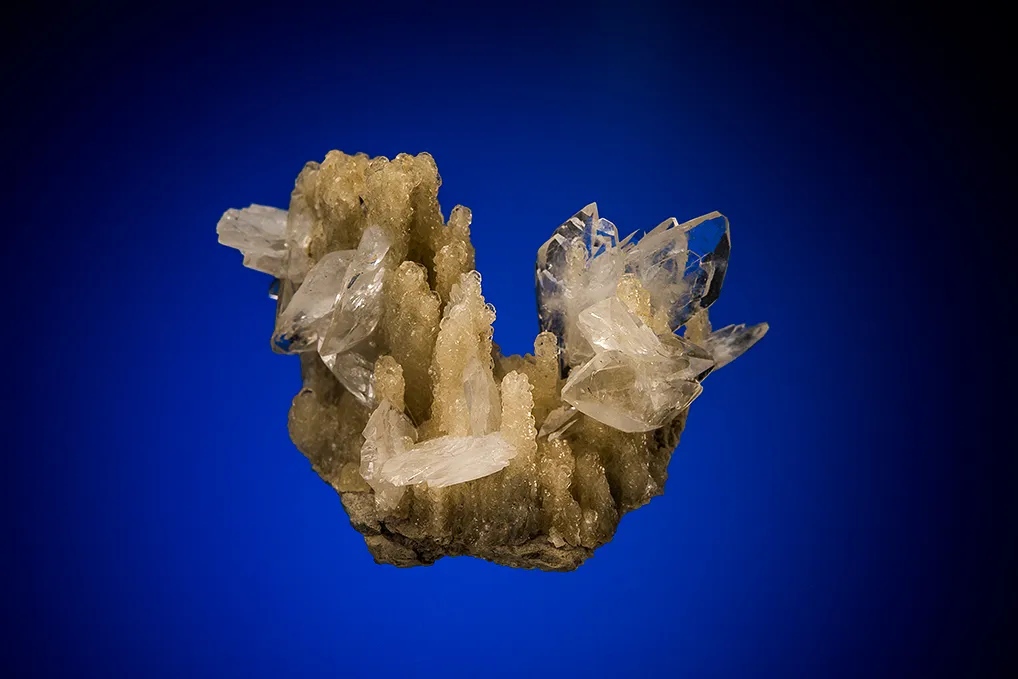 Colemanite on Calcite image