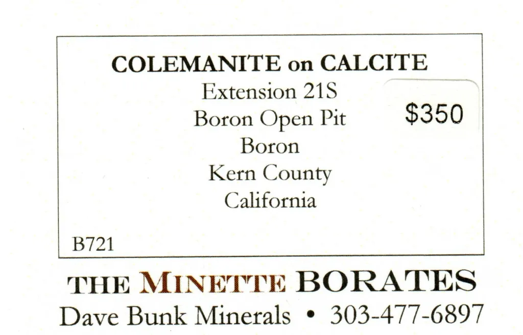 Colemanite on Calcite - image 5